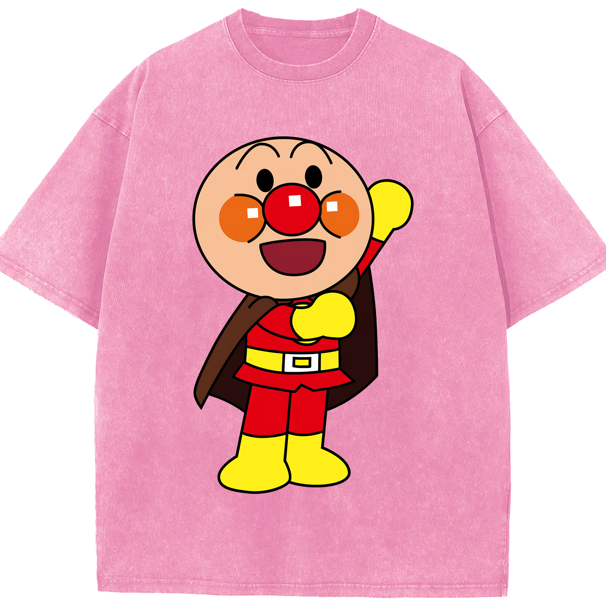 （画像用） アンパンマン Anpanman 綿100% ヴィンテージ風 半袖Tシャツ（フロントプリント）